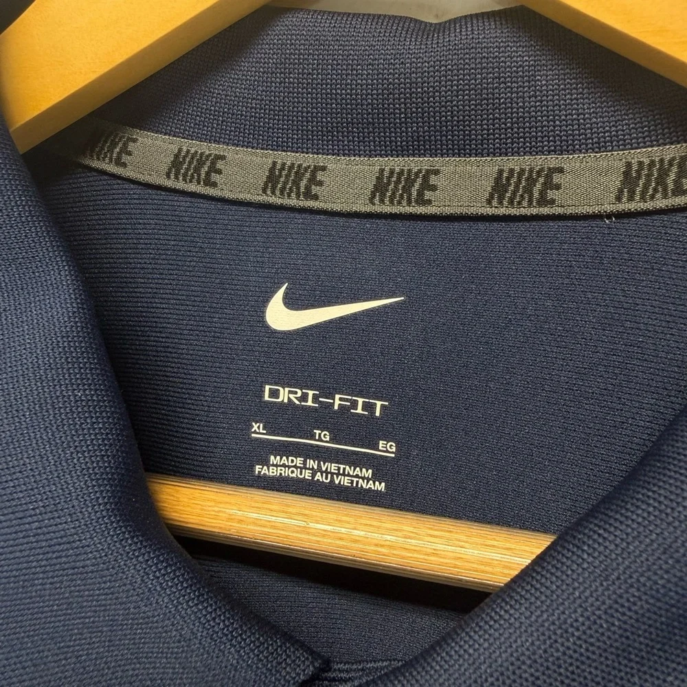 Nike Dri-Fit Michigan Wolverines Football Navy Polo Shirt Embroidered Men’s XL